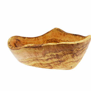 Bol rustique ovale en bois d’olivier