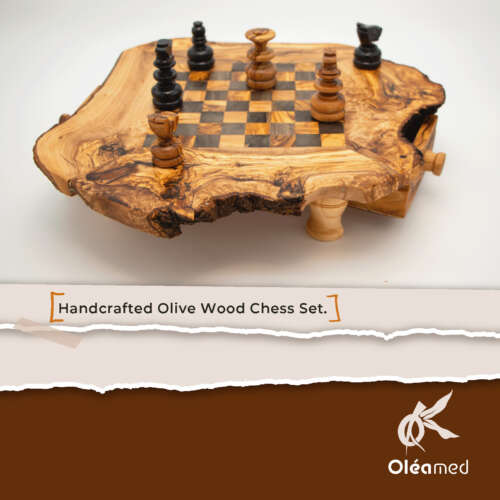 Jeu d’échecs en bois d’olivier