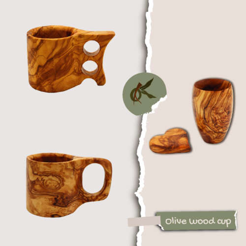 Verre à pied en bois d’olivier