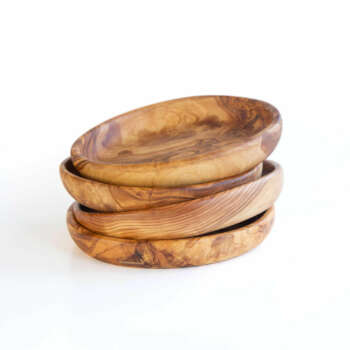 Assiette en bois d’olivier
