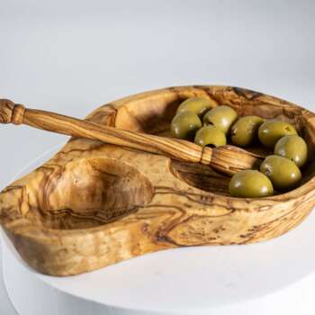 Ravier pour Olive en bois d’olivier